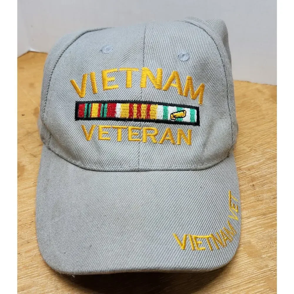 Lot Vietnam Veteran Embroidered‎ Baseball Cap Hat Strap Back